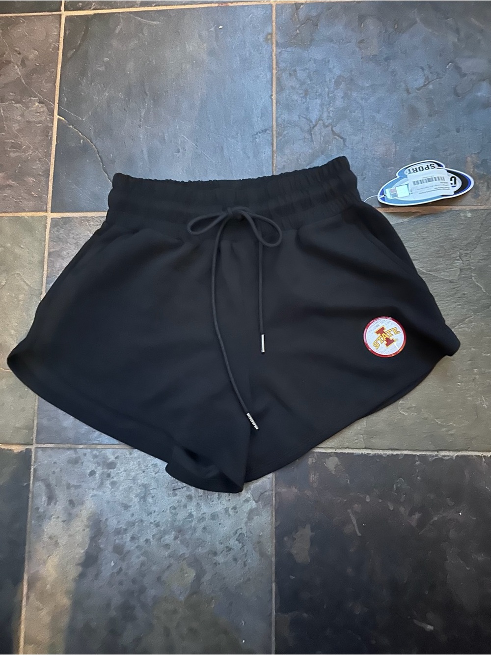 NWT Iowa State Black Women's Drawstring Lounge Shorts - S